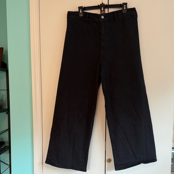 Universal Thread High-Rise Sailor Wide Leg Jeans - Black, Size 14 - Picture 1 of 9
